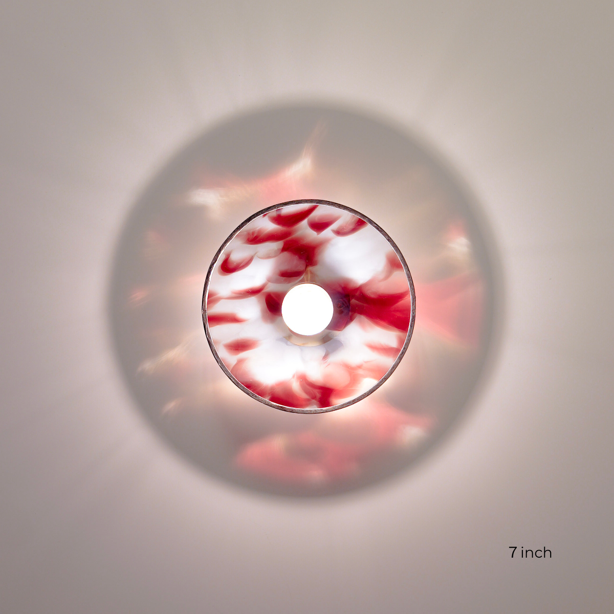 【 在庫限り 】GLASSIC  LIGHT/marble　Red×White　7インチ　