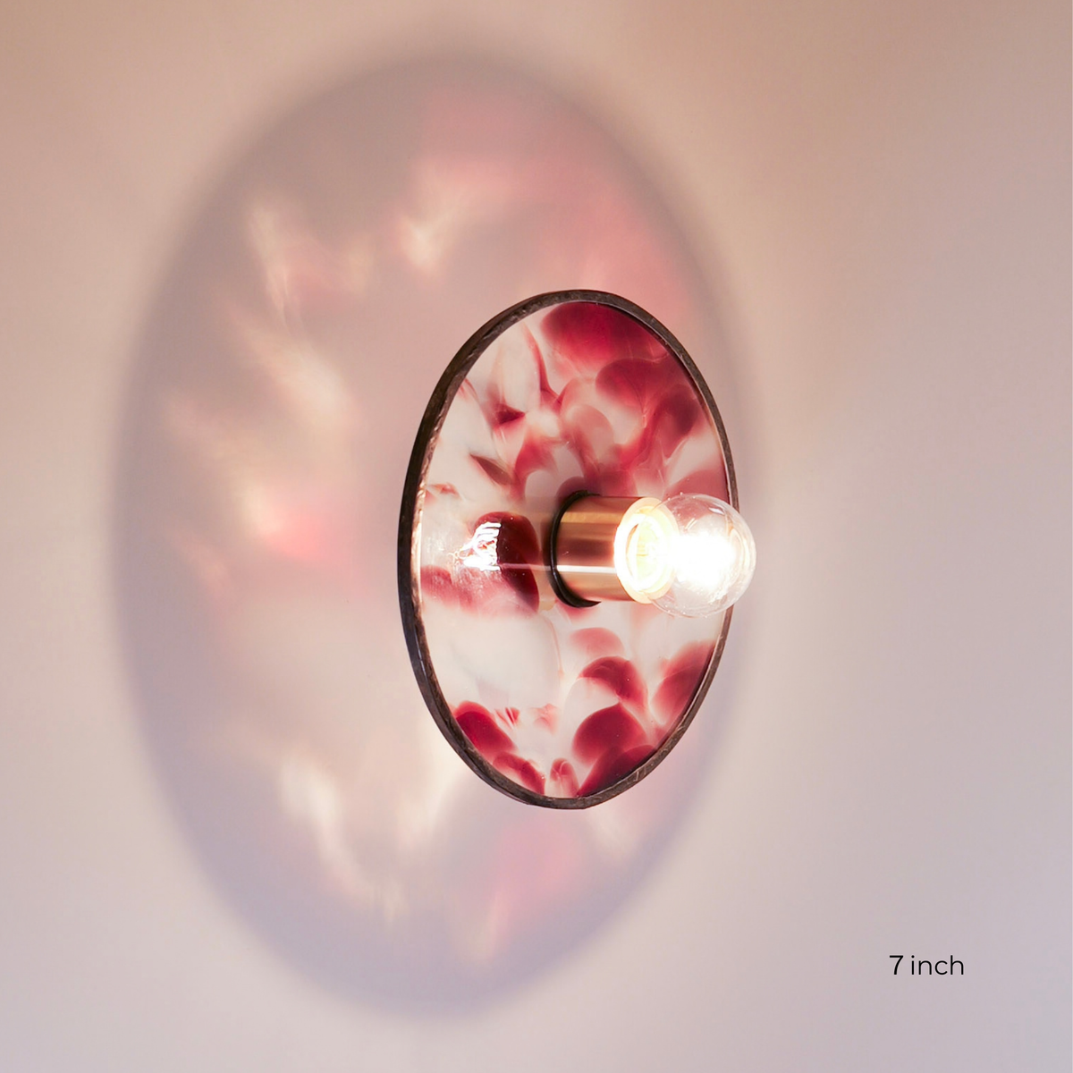 【 在庫限り 】GLASSIC  LIGHT/marble　Red×White　7インチ　