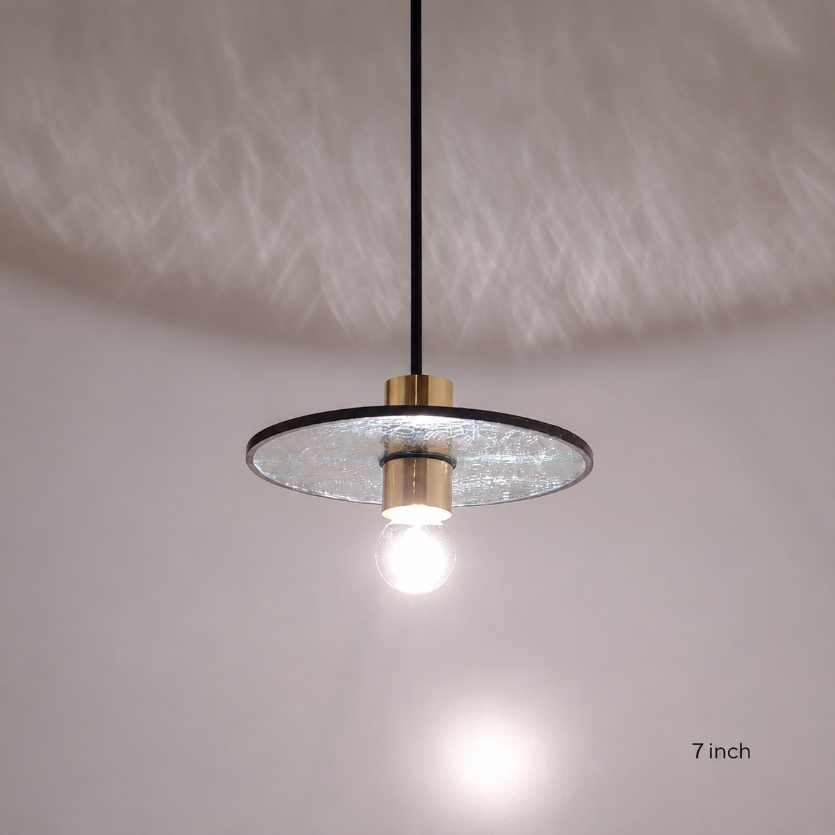 【 受注生産 】GLASSIC PENDANT LIGHT/Crackle　7インチ　